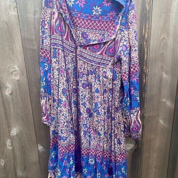 R. VIVIMOS PURPLE PRINTED MIDI DRESS-SIZES (4/6) - Picture 9 of 11